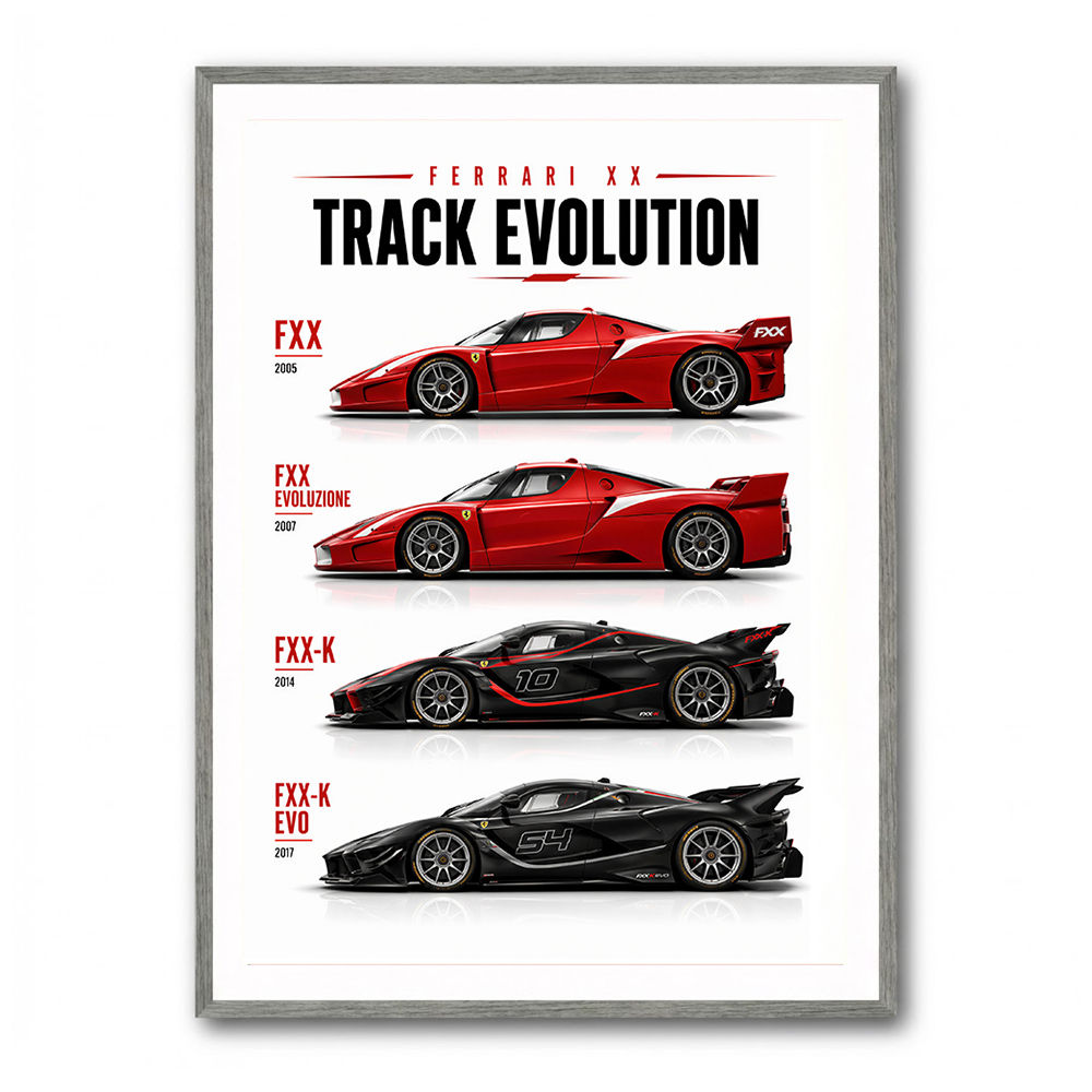 Ferrari Track Evolution Racing Cars Art Print