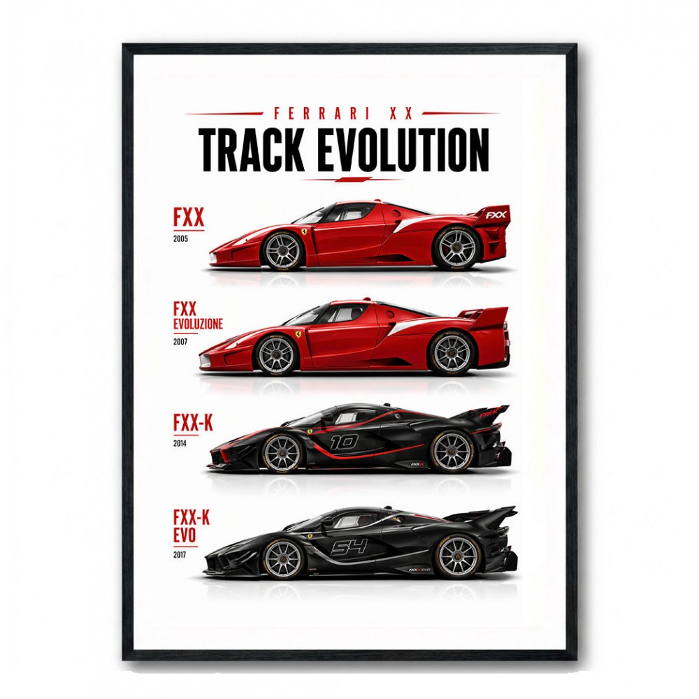 Ferrari Track Evolution Racing Cars Art Print
