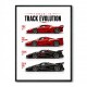 Ferrari Track Evolution Racing Cars Art Print