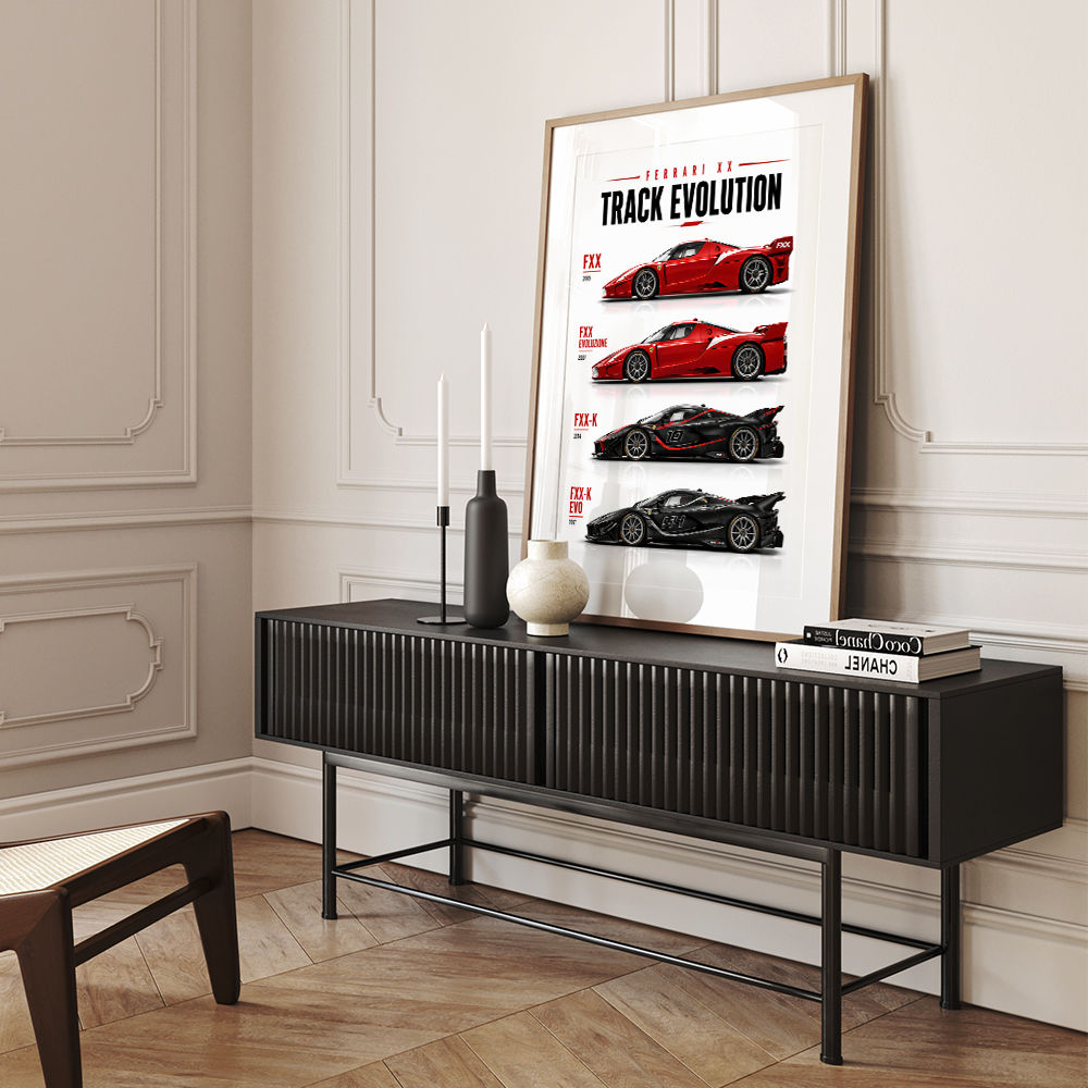 Ferrari Track Evolution Racing Cars Art Print