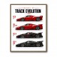 Ferrari Track Evolution Racing Cars Art Print