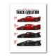 Ferrari Track Evolution Racing Cars Art Print