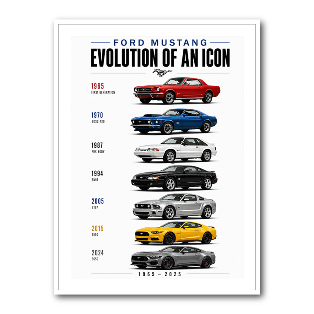 Ford Mustang Evolution 1965–2025 Icon Series