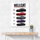 Hellcat Legends Extreme American Performance Series Art Poster
