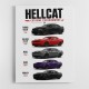 Hellcat Legends Extreme American Performance Series Art Poster