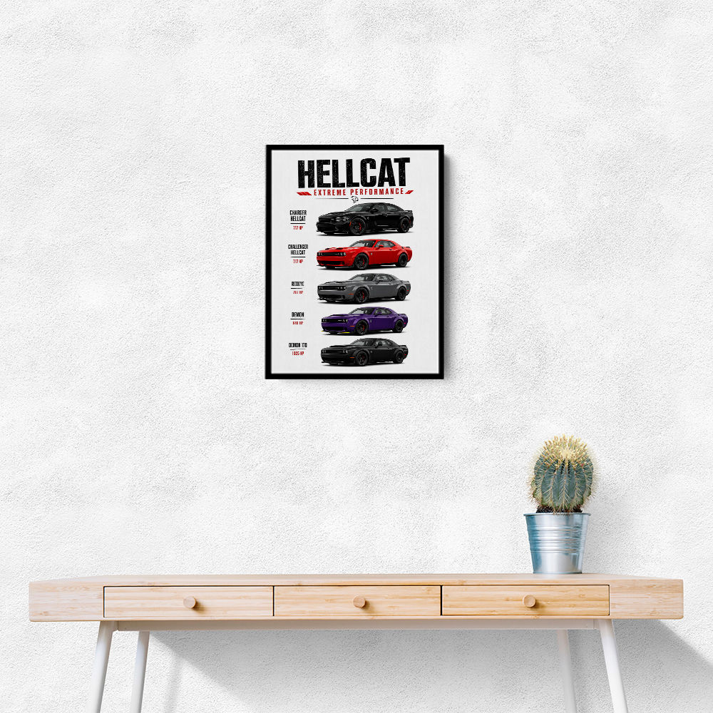 Hellcat Legends Extreme American Performance Series Art Poster