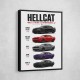 Hellcat Legends Extreme American Performance Series Art Poster
