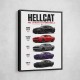 Hellcat Legends Extreme American Performance Series Art Poster
