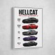 Hellcat Legends Extreme American Performance Series Art Poster