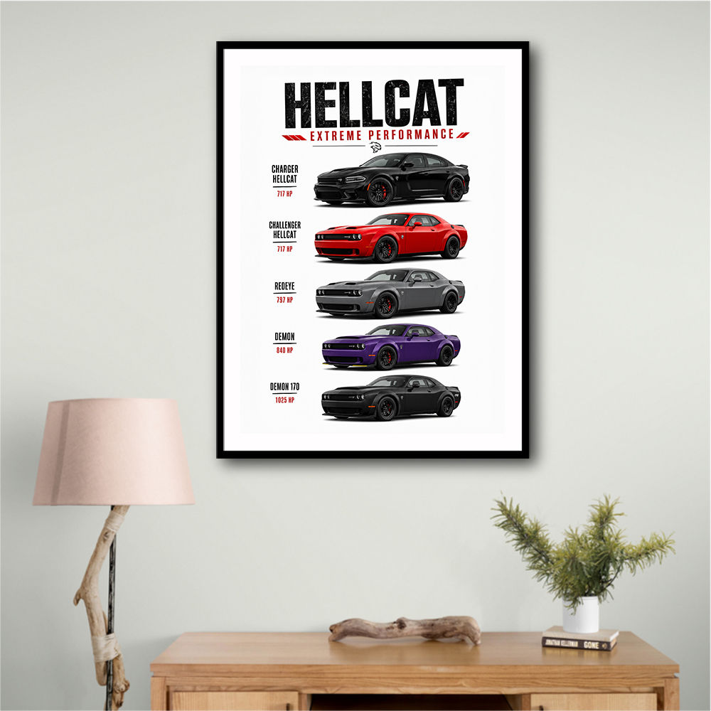 Hellcat Legends Extreme American Performance Series Art Poster