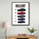Hellcat Legends Extreme American Performance Series Art Poster