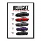 Hellcat Legends Extreme American Performance Series Art Poster
