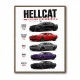 Hellcat Legends Extreme American Performance Series Art Poster