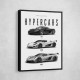 Koenigsegg Hypercars Evolution Wall Art Poster 2