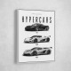 Koenigsegg Hypercars Evolution Wall Art Poster 2