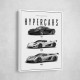 Koenigsegg Hypercars Evolution Wall Art Poster 2