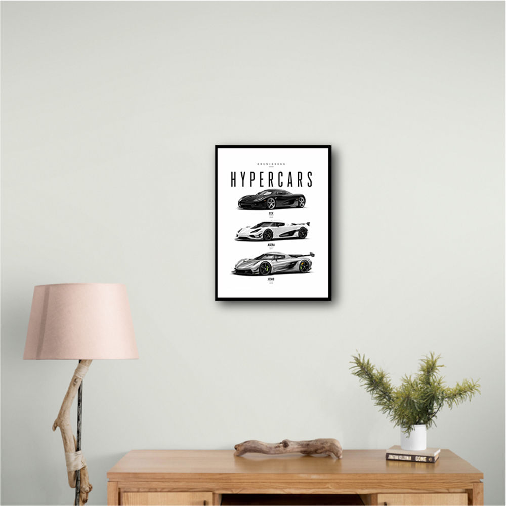 Koenigsegg Hypercars Evolution Wall Art Poster 2