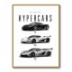 Koenigsegg Hypercars Evolution Wall Art Poster 2