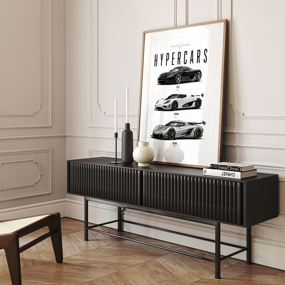 Koenigsegg Hypercars Evolution Wall Art Poster 2