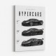Koenigsegg Hypercars Evolution Wall Art Poster