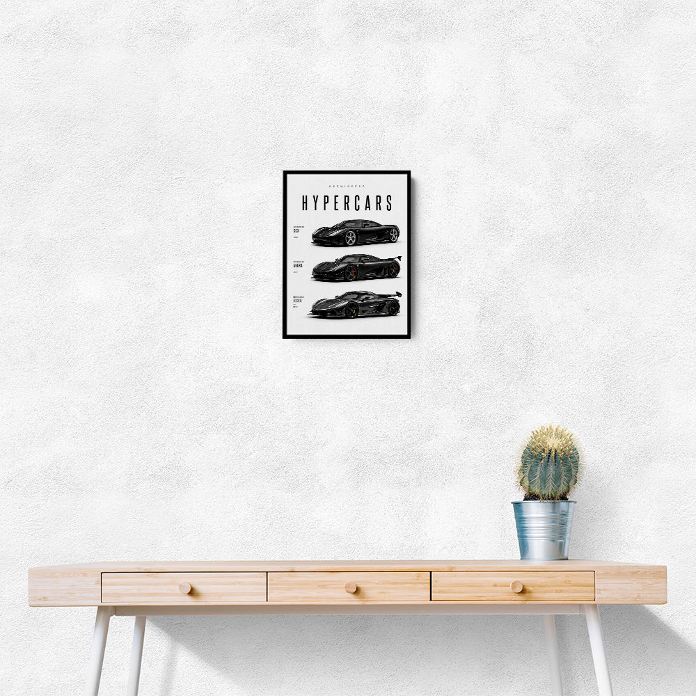 Koenigsegg Hypercars Evolution Wall Art Poster