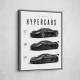 Koenigsegg Hypercars Evolution Wall Art Poster