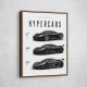 Koenigsegg Hypercars Evolution Wall Art Poster