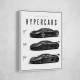 Koenigsegg Hypercars Evolution Wall Art Poster