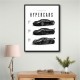 Koenigsegg Hypercars Evolution Wall Art Poster