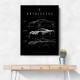 Koenigsegg Car Evolution Black Wall Art