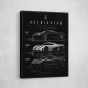 Koenigsegg Car Evolution Black Wall Art