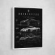 Koenigsegg Car Evolution Black Wall Art