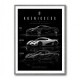 Koenigsegg Car Evolution Black Wall Art