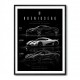 Koenigsegg Car Evolution Black Wall Art