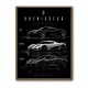 Koenigsegg Car Evolution Black Wall Art