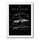 Koenigsegg Car Evolution Black Wall Art