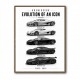 Koenigsegg Evolution Timeline Supercar Wall Art