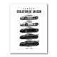 Koenigsegg Evolution Timeline Supercar Wall Art