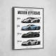 Koenigsegg Modern Hypercars Automotive Art Print