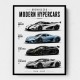 Koenigsegg Modern Hypercars Automotive Art Print