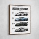 Koenigsegg Modern Hypercars Automotive Art Print