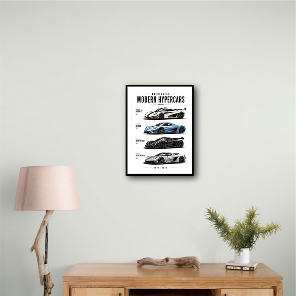 Koenigsegg Modern Hypercars Automotive Art Print