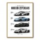 Koenigsegg Modern Hypercars Automotive Art Print