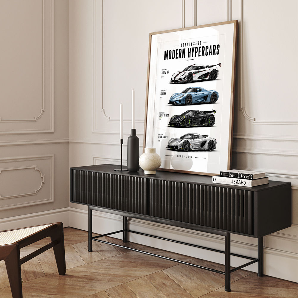 Koenigsegg Modern Hypercars Automotive Art Print