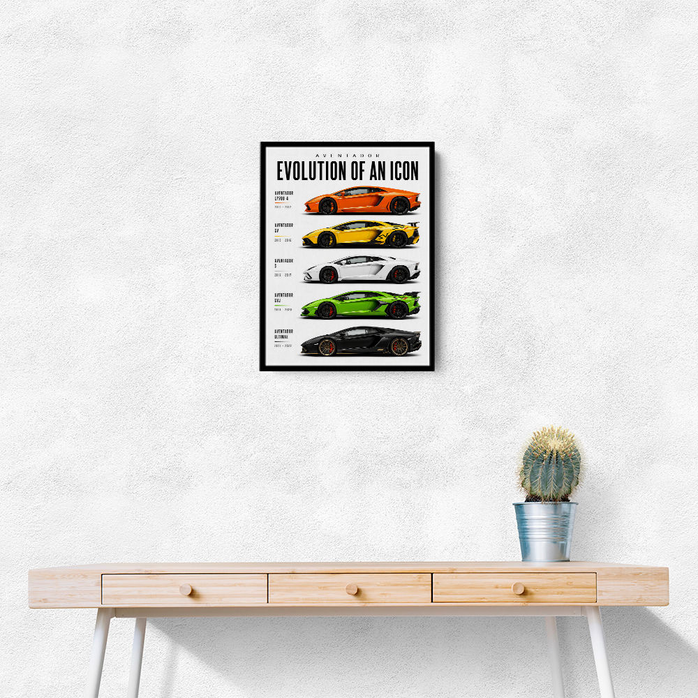 Lamborghini Aventador Evolution Cars Wall Art 1