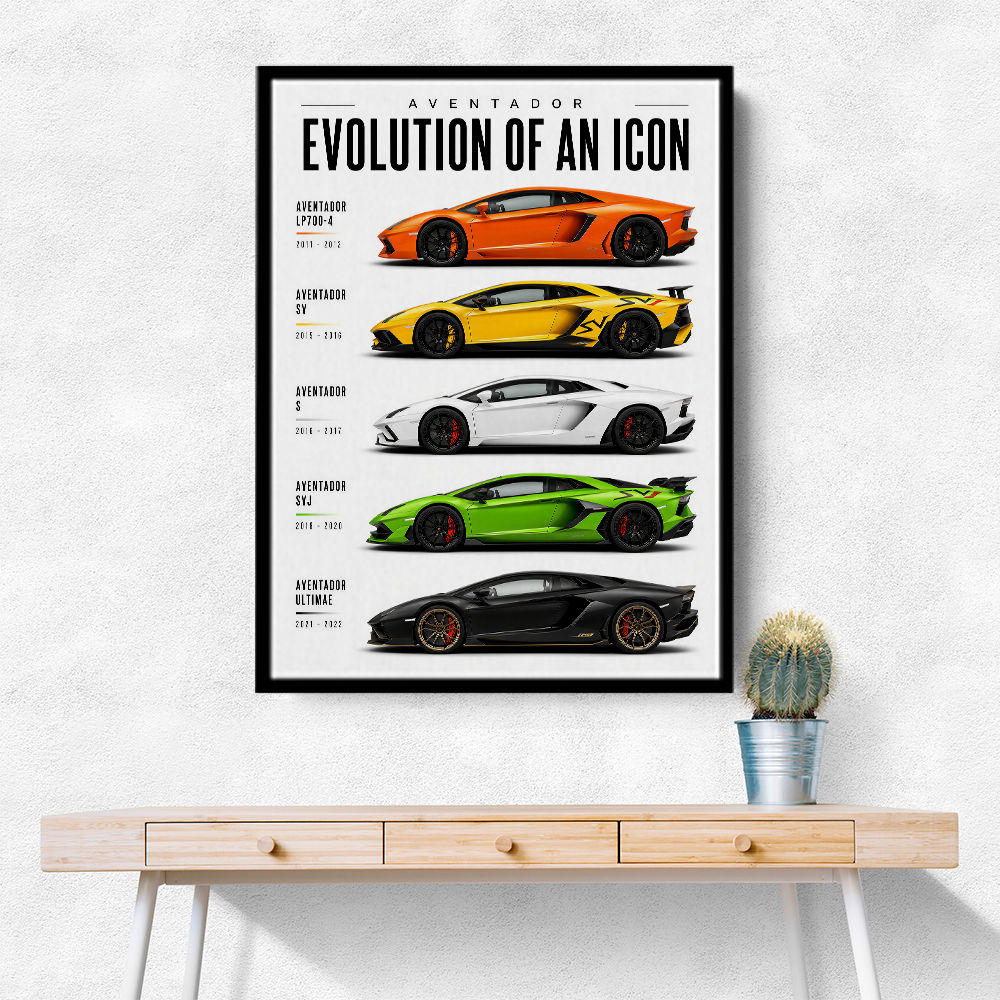 Lamborghini Aventador Evolution Cars Wall Art 1