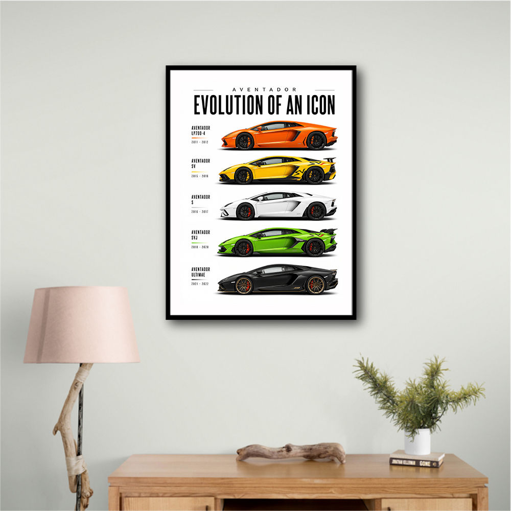 Lamborghini Aventador Evolution Cars Wall Art 1