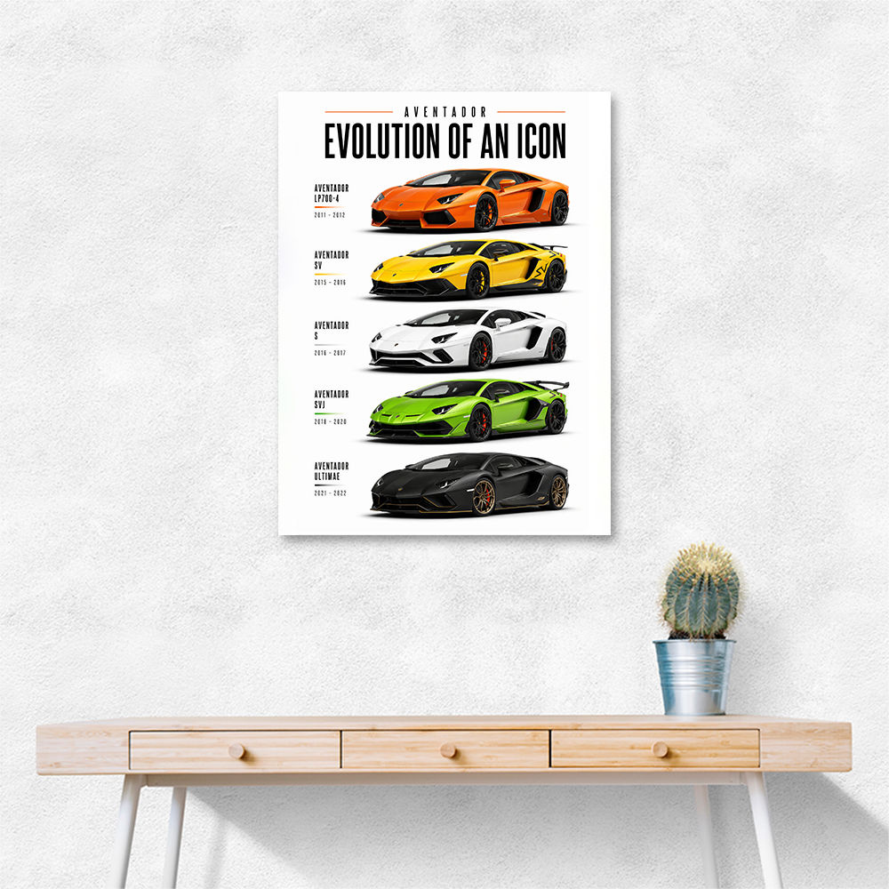 Lamborghini Aventador Evolution Cars Wall Art