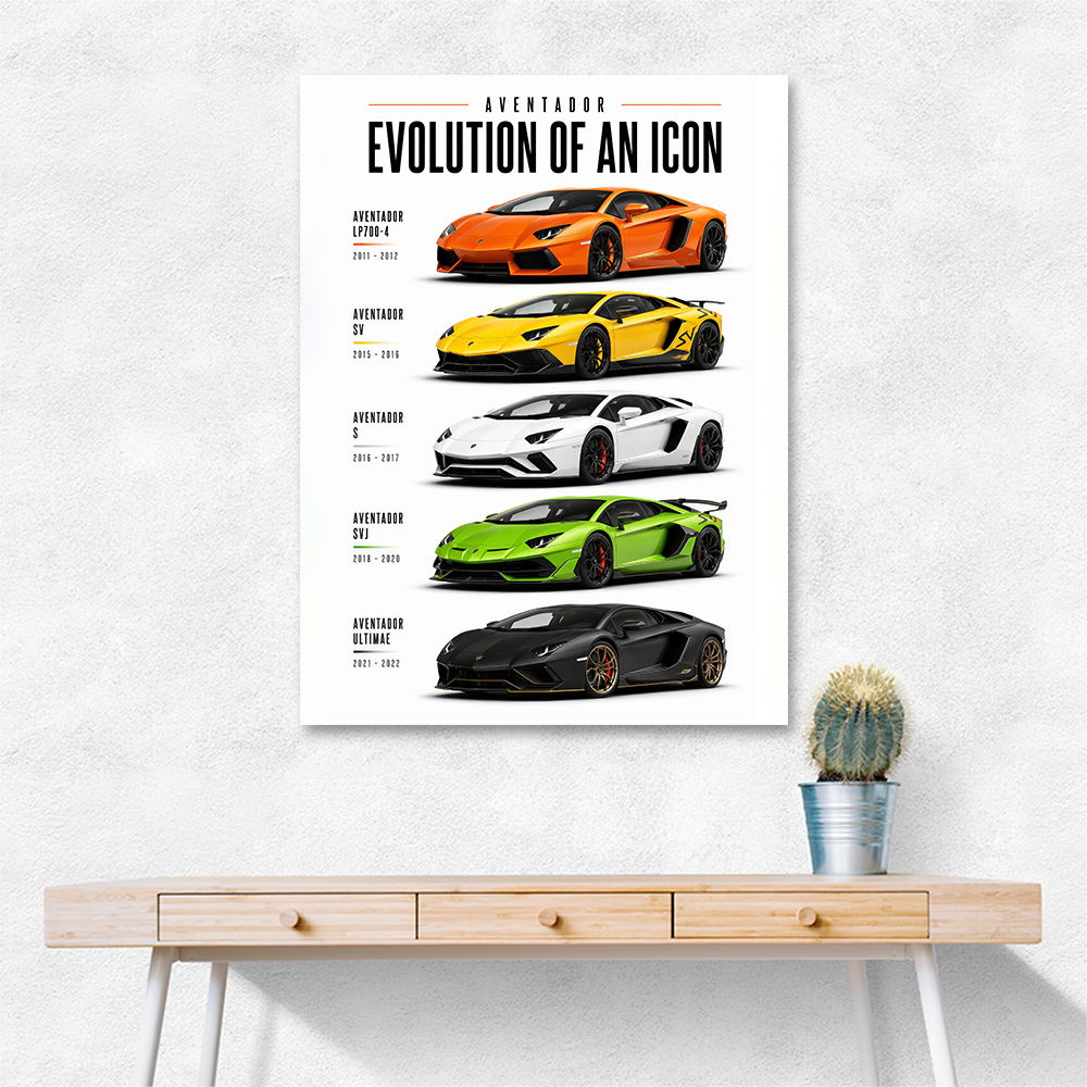 Lamborghini Aventador Evolution Cars Wall Art