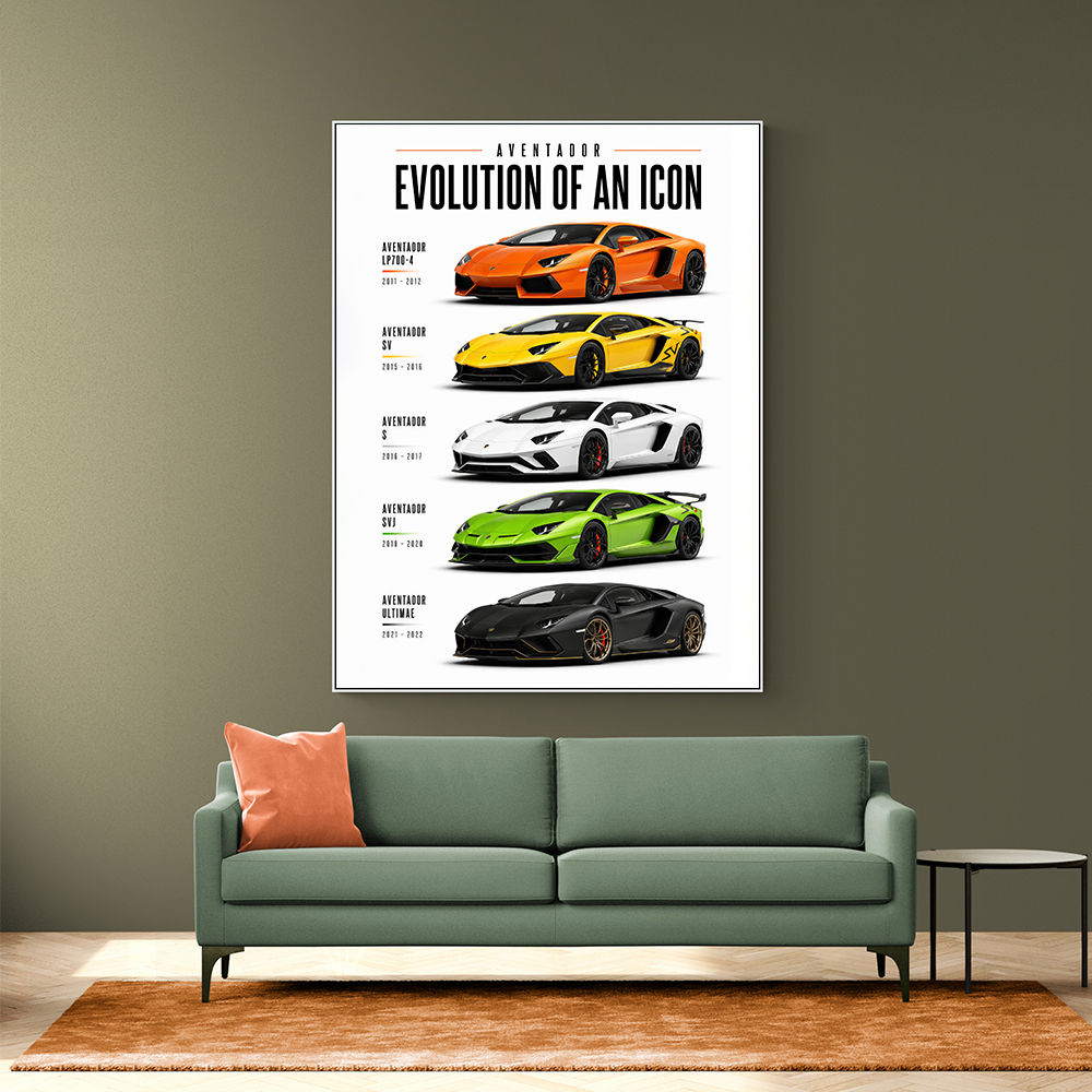 Lamborghini Aventador Evolution Cars Wall Art